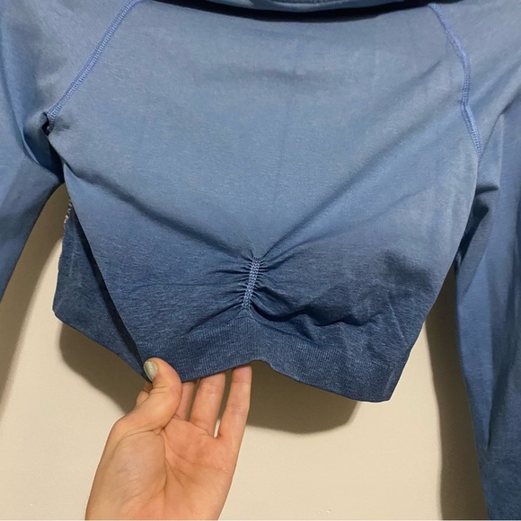 Gymshark Blue Ombré Long Sleeve Workout Top - Picture 7 of 7
